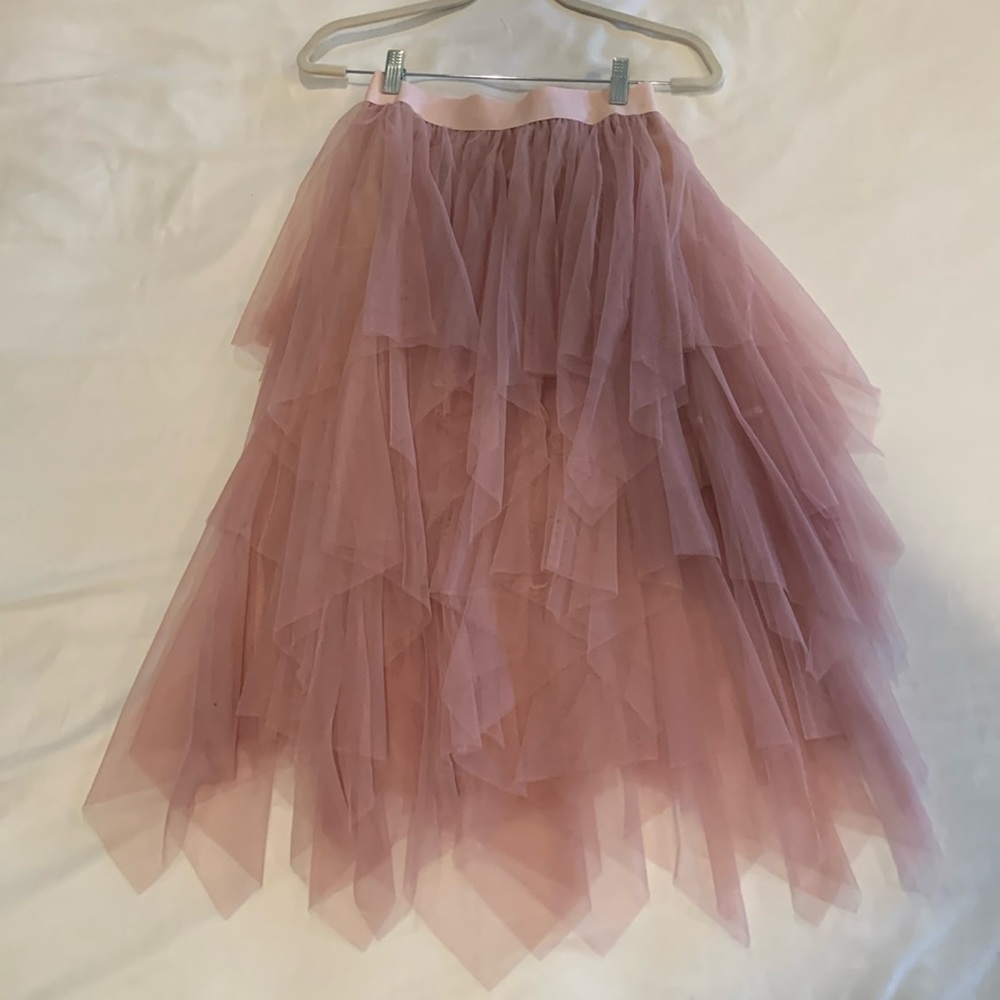 Dusty pink tulle skirt